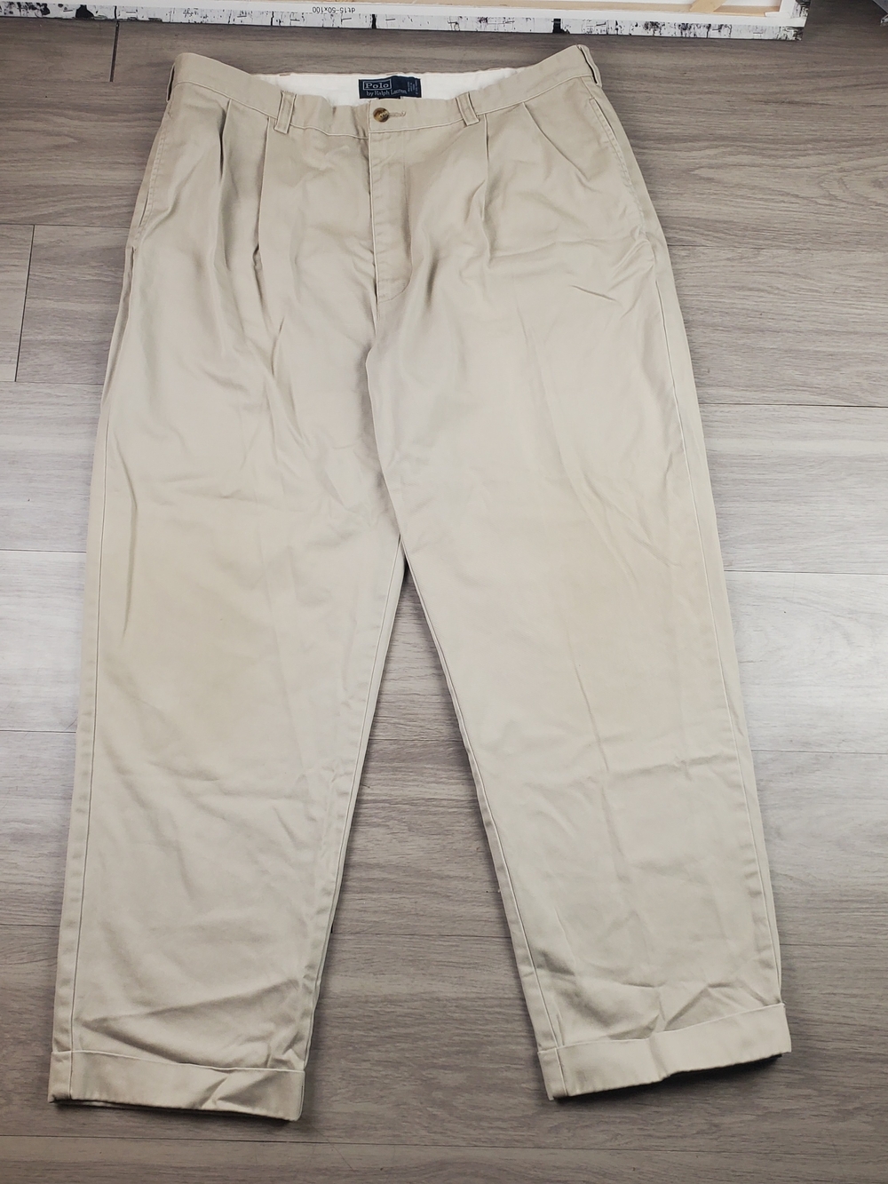 Vintage Polo Ralph Lauren Hammond Pant Mens 38x32 Khaki Chino